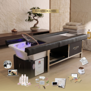 БИЗНЕС В КУТИЯ: Черно Japanese Head Spa цяло легло с Foot Spa и водопроводна връзка – пакет