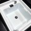 Japanese Head Spa черно цяло легло с Foot Spa и водопроводна връзка - с електрическа облегалка (вкл. парогенератор, капак и 2 x водни нагревателя)