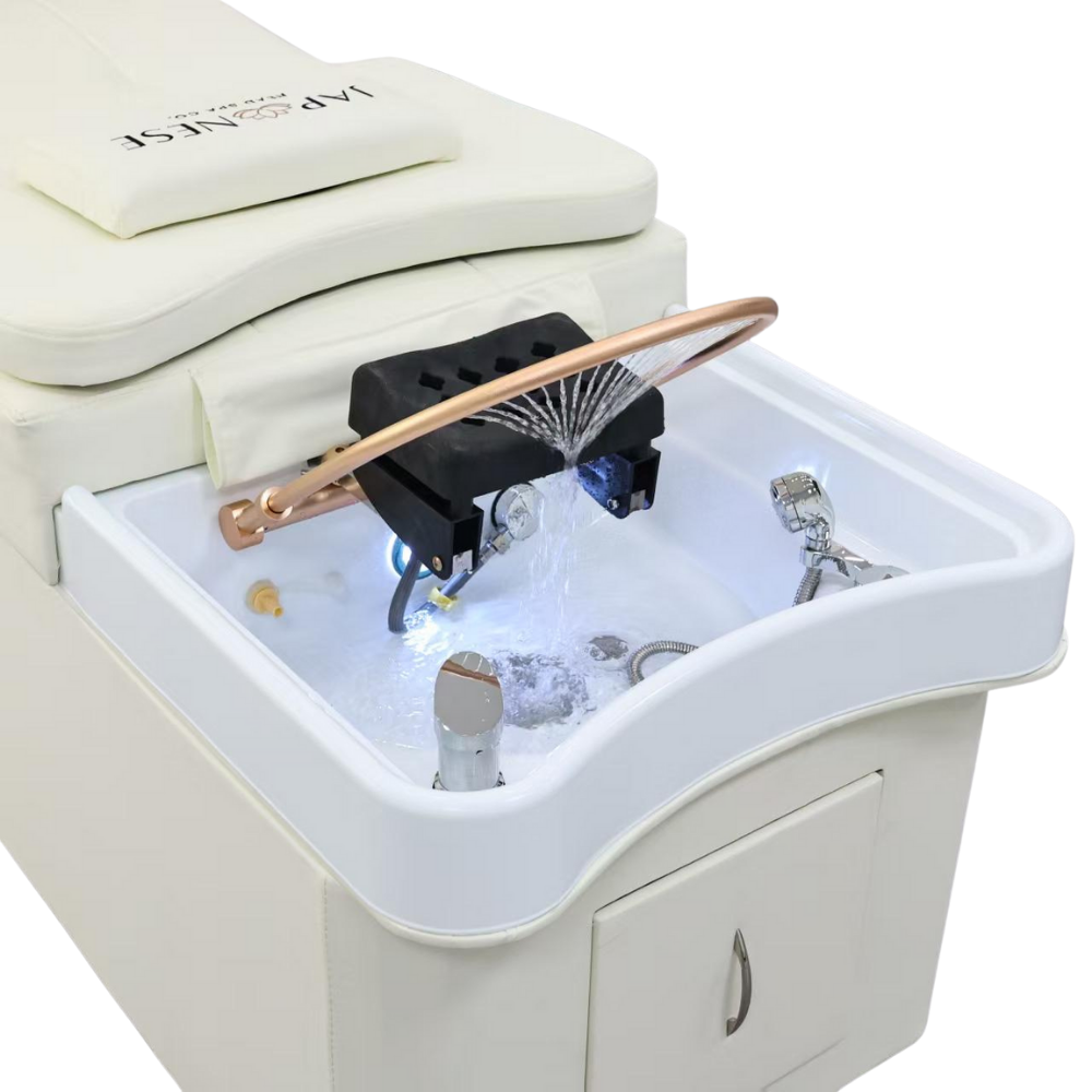 Кремав Japanese Head Spa цял модул с легло и водопроводна връзка (вкл. парогенератор, капак и воден нагревател)