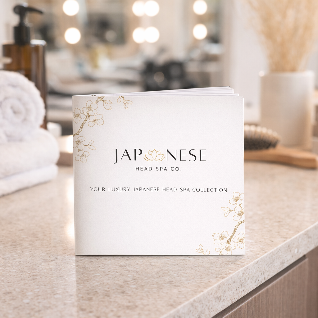 Брошура за продуктовата серия Cherry Blossom на Japanese Head Spa - 10 БР.