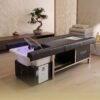 Japanese Head Spa черно цяло легло с Foot Spa и водопроводна връзка - с електрическа облегалка (вкл. парогенератор, капак и 2 x водни нагревателя)